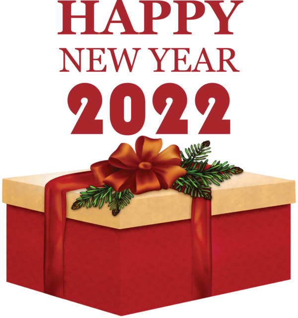 Transparent New Year Gift Box Meter for Happy New Year 2022 for New Year