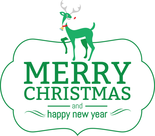 Transparent Christmas Deer Human Line art for Merry Christmas for Christmas