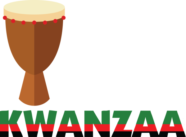 Transparent Kwanzaa Hand Drum Logo Drum for Happy Kwanzaa for Kwanzaa