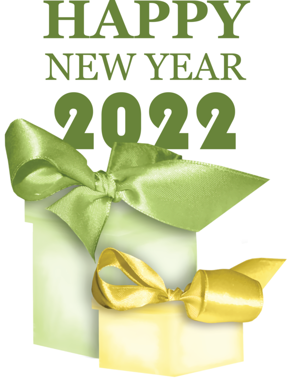 Transparent New Year Design Font Ribbon for Happy New Year 2022 for New Year