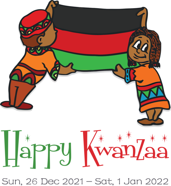 Transparent Kwanzaa Drawing Kinara Typography for Happy Kwanzaa for Kwanzaa