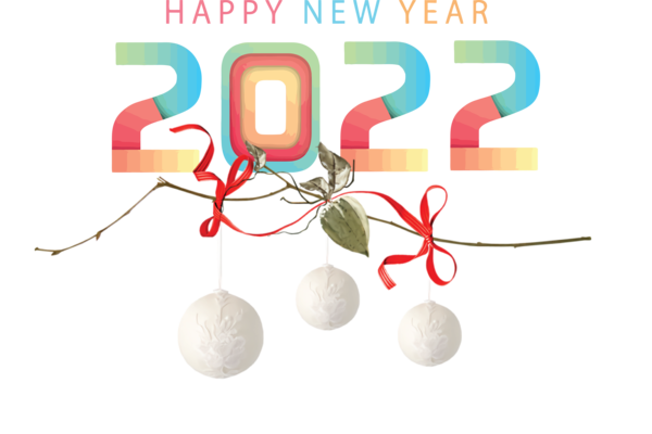 Transparent New Year Design Line Font for Happy New Year 2022 for New Year