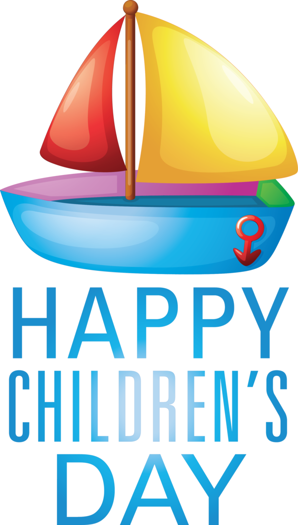 Transparent International Children's Day Logo Design Boat for Children's Day for International Childrens Day