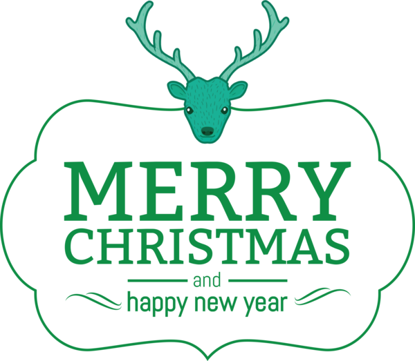Transparent Christmas Deer Logo Antler for Merry Christmas for Christmas