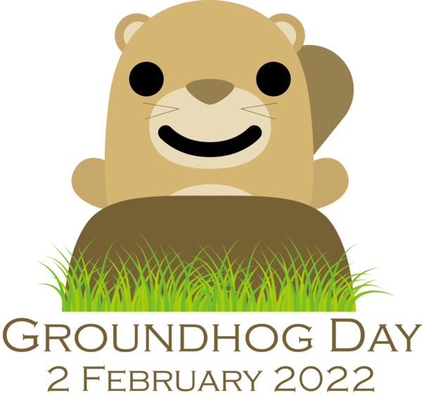 Transparent Groundhog Day Cartoon Gift for Groundhog for Groundhog Day