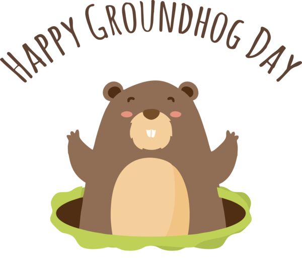 Transparent Groundhog Day Beaver Rodents Brown bear for Groundhog for Groundhog Day