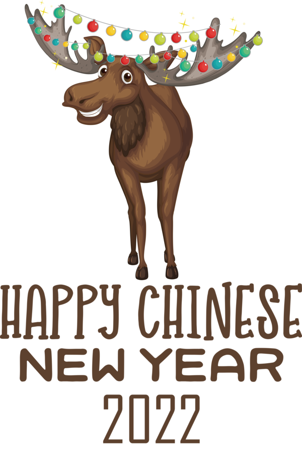 Transparent New Year Reindeer Moose Antler for Chinese New Year for New Year