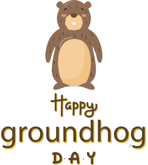 Transparent Groundhog Day Human Logo Cartoon for Groundhog for Groundhog Day