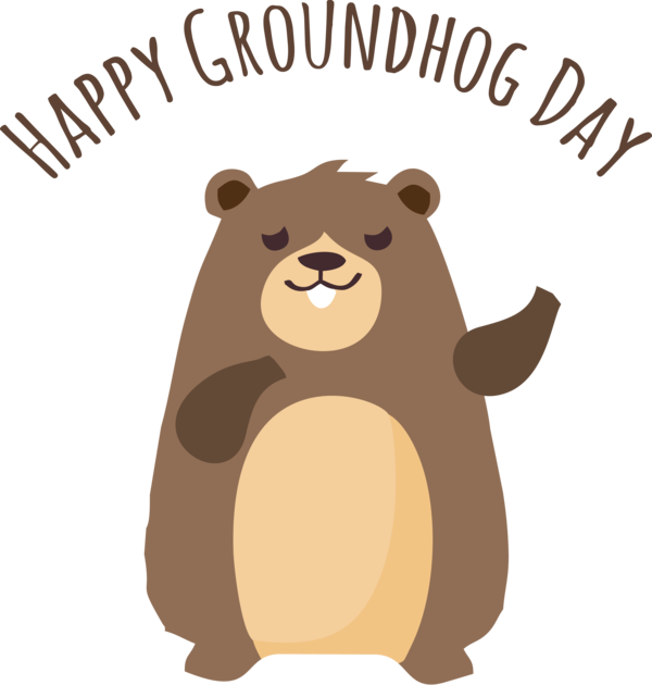 Transparent Groundhog Day Rodents Beaver Cartoon for Groundhog for Groundhog Day