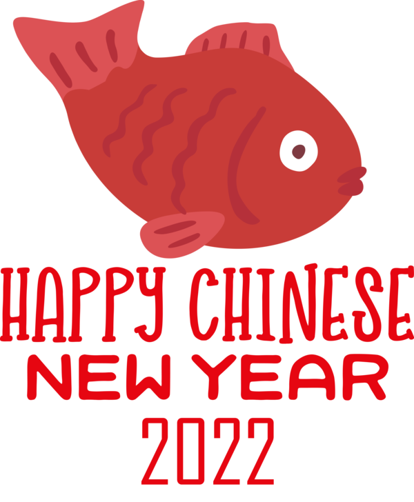 Transparent New Year Logo Red Fish for Chinese New Year for New Year