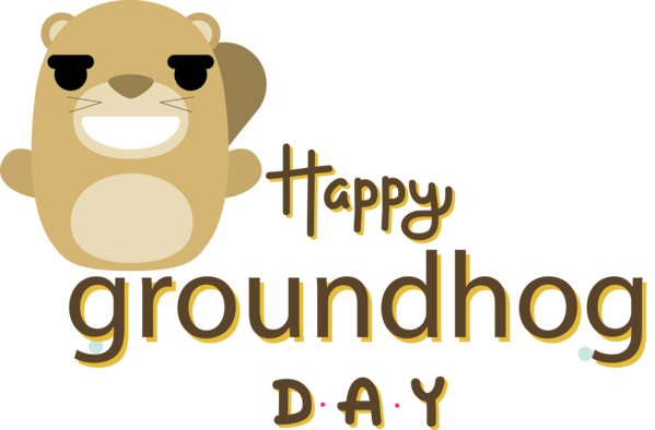 Transparent Groundhog Day Human Logo Snout for Groundhog for Groundhog Day