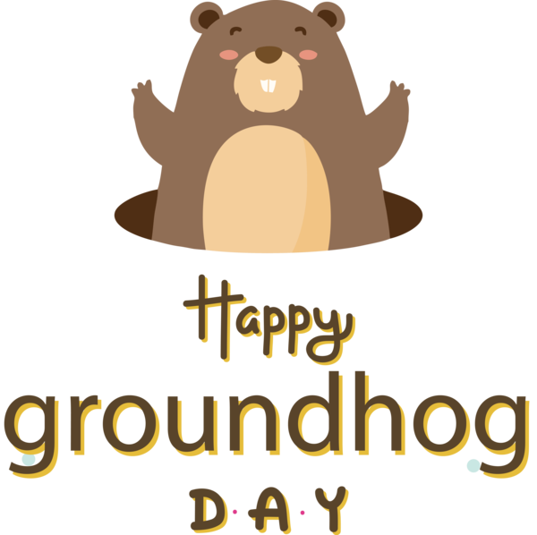 Transparent Groundhog Day Logo Cartoon Meter for Groundhog for Groundhog Day