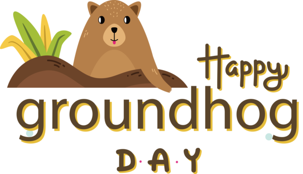 Transparent Groundhog Day Bears Cat-like Logo for Groundhog for Groundhog Day
