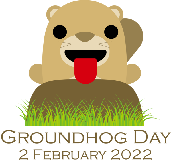 Transparent Groundhog Day Cartoon Gift Lion for Groundhog for Groundhog Day