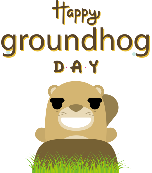 Transparent Groundhog Day Human Cat-like Cartoon for Groundhog for Groundhog Day