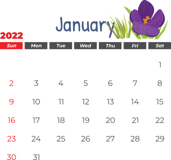Transparent New Year Line Font calendar for Printable 2022 Calendar for New Year