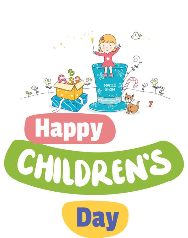 Transparent International Children's Day Logo Human Design for Children's Day for International Childrens Day