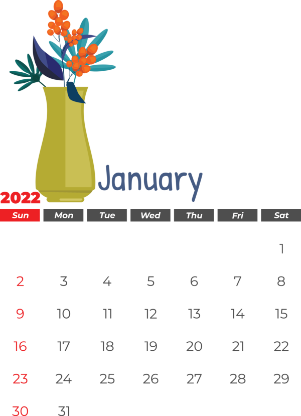 Transparent New Year calendar Flower Tulipas Amarelas for Printable 2022 Calendar for New Year