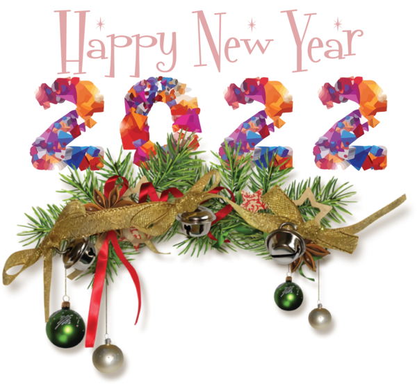 Transparent New Year Bauble Christmas Day Christmas decoration for Happy New Year 2022 for New Year