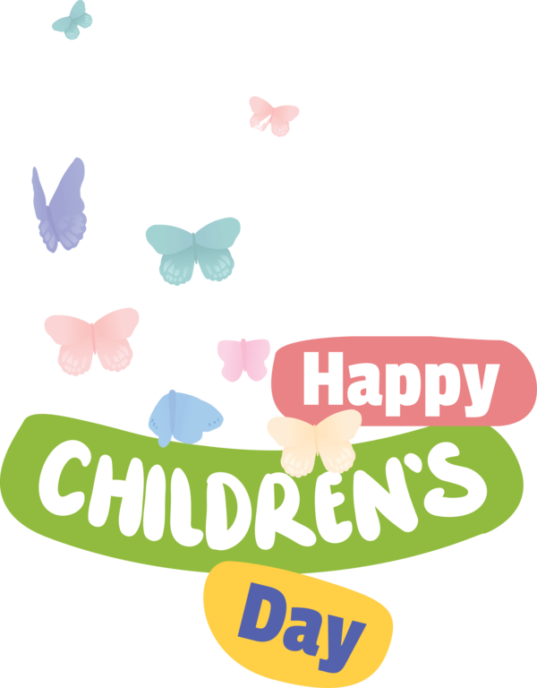 Transparent International Children's Day Logo Sticker Design for Children's Day for International Childrens Day
