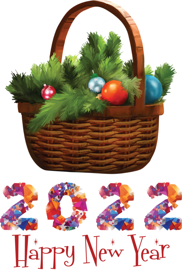 Transparent New Year Gift basket Bauble Vegetable for Happy New Year 2022 for New Year