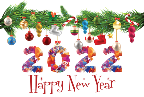 Transparent New Year Bauble Christmas Day Fir for Happy New Year 2022 for New Year
