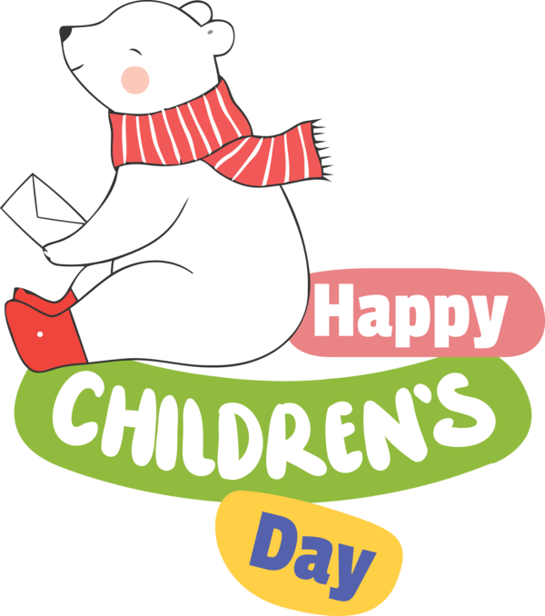 Transparent International Children's Day Logo Line Character for Children's Day for International Childrens Day