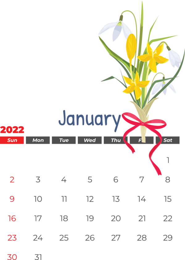 Transparent New Year Flower Hortensia Artificial Rosa Garden for Printable 2022 Calendar for New Year