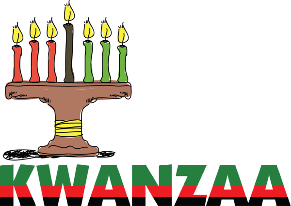 Transparent Kwanzaa Logo Drawing Painting for Happy Kwanzaa for Kwanzaa