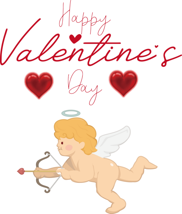Transparent Valentine's Day Human M-095 Greeting Card for Cupid for Valentines Day