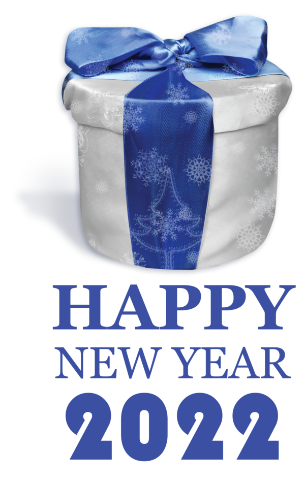 Transparent New Year Cobalt blue Font Water for Happy New Year 2022 for New Year