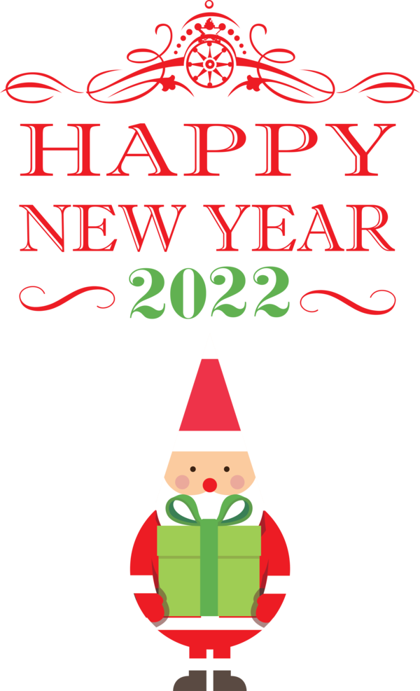 Transparent New Year Christmas Day Furniture Decal for Happy New Year 2022 for New Year