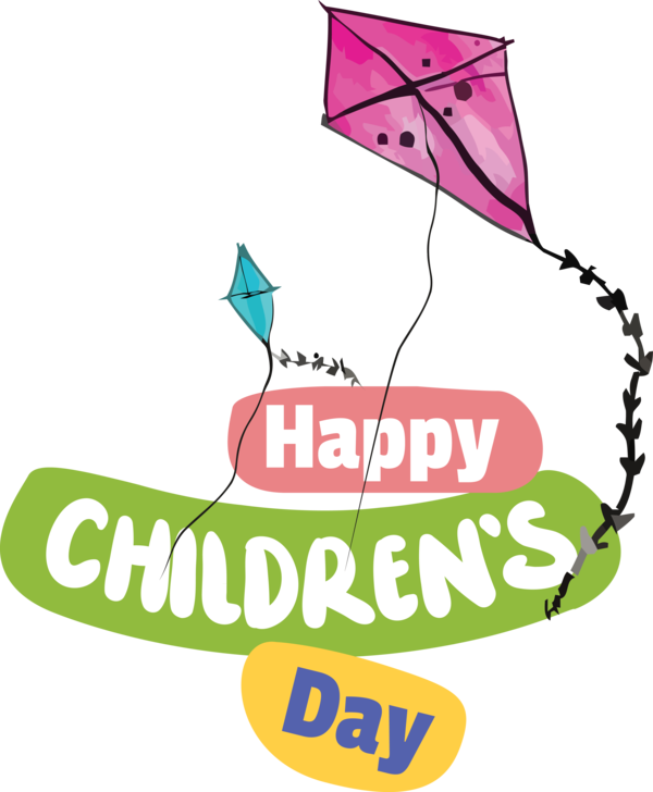 Transparent International Children's Day Logo Line Pink M for Children's Day for International Childrens Day