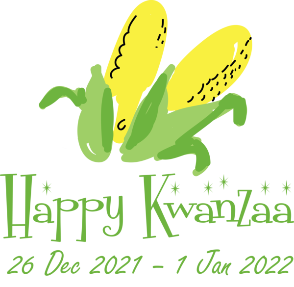 Transparent Kwanzaa Leaf Logo Plant stem for Happy Kwanzaa for Kwanzaa