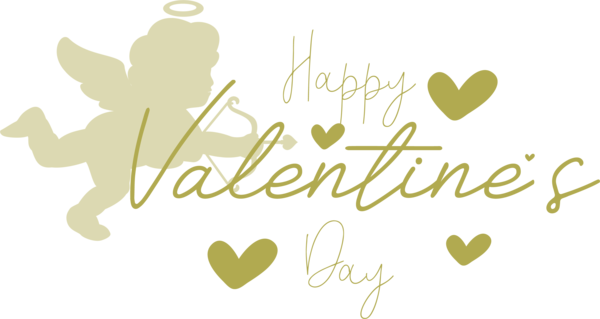 Transparent Valentine's Day M-095 Logo Yellow for Cupid for Valentines Day