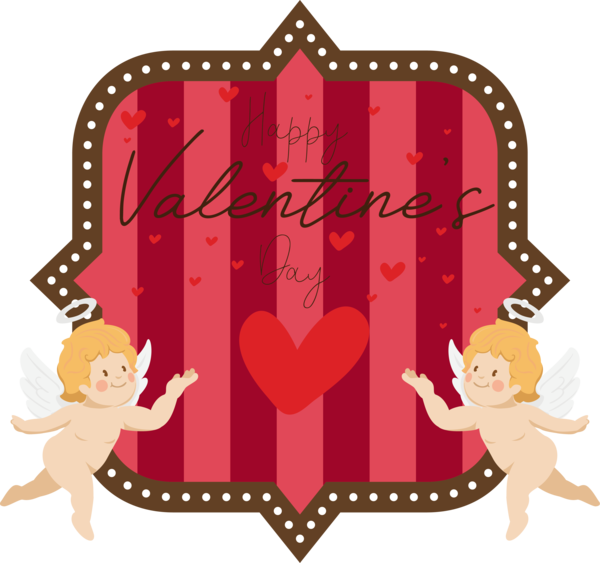 Transparent Valentine's Day M-095 Cartoon Heart for Cupid for Valentines Day