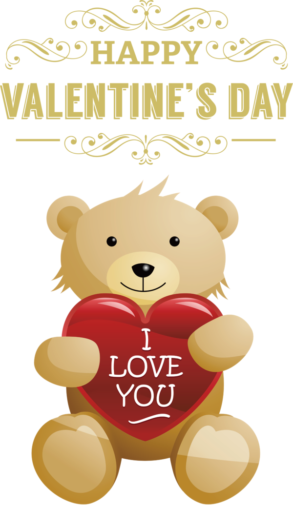 Transparent Valentine's Day Teddy bear Bears Cartoon for Teddy Bear for Valentines Day