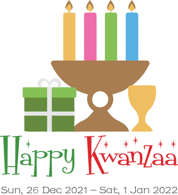 Transparent Kwanzaa Candle Candlestick Candle Holder for Happy Kwanzaa for Kwanzaa