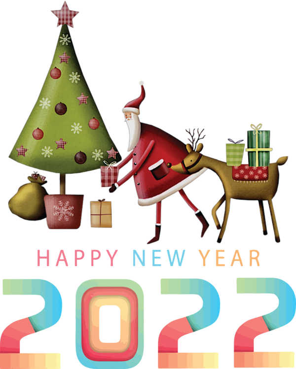 Transparent New Year Rudolph Mrs. Claus Christmas Graphics for Happy New Year 2022 for New Year