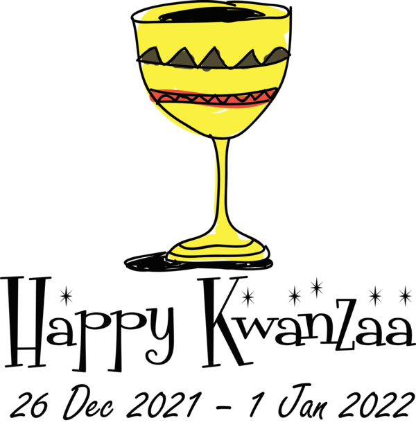 Transparent Kwanzaa Champagne Flute Champagne Wine for Happy Kwanzaa for Kwanzaa