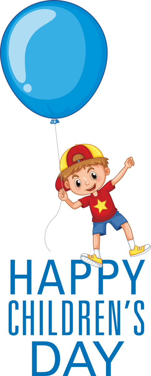 Transparent International Children's Day Balloon Cartoon Text for Children's Day for International Childrens Day