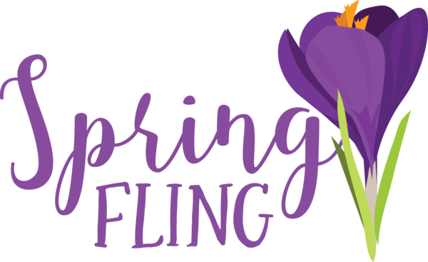 Transparent Easter Flower Logo Font for Hello Spring for Easter