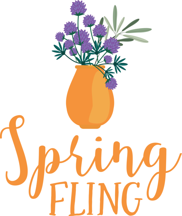 Transparent Easter Floral design Cut flowers Logo for Hello Spring for Easter