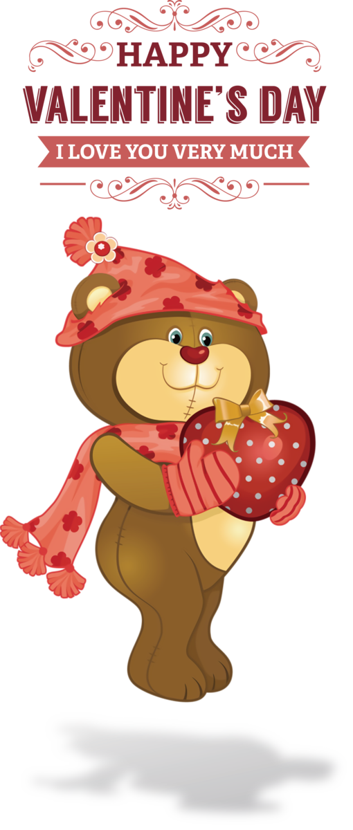 Transparent Valentine's Day Drawing Cartoon Line art for Teddy Bear for Valentines Day