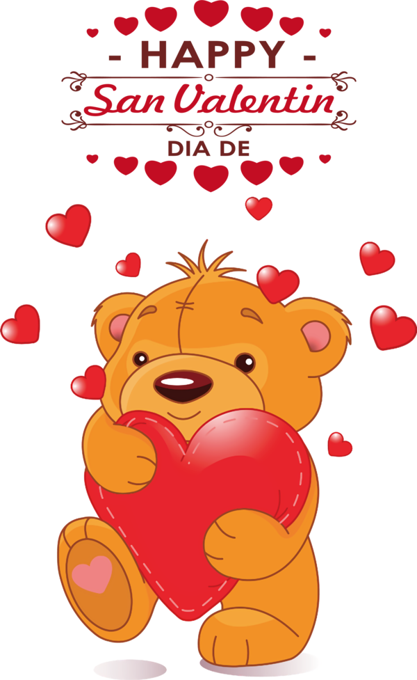 Transparent Valentine's Day Bears Teddy bear Teddy Bear With Red Heart for Teddy Bear for Valentines Day