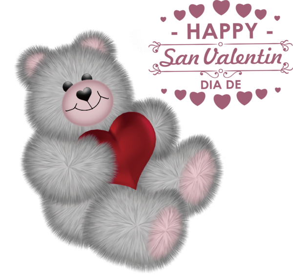 Transparent Valentine's Day Valentine's Day Design Drawing for Teddy Bear for Valentines Day