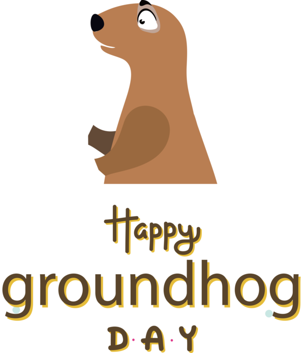 Transparent Groundhog Day Logo Dog Cartoon for Groundhog for Groundhog Day
