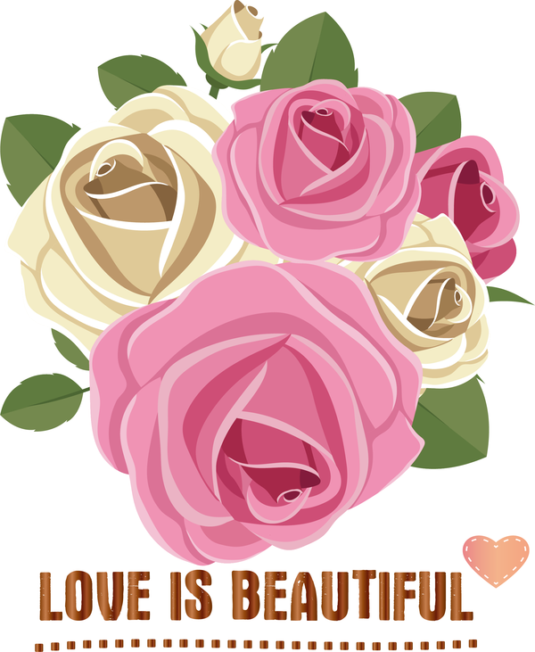 Transparent Valentine's Day Floral design Flower Garden roses for Valentines for Valentines Day