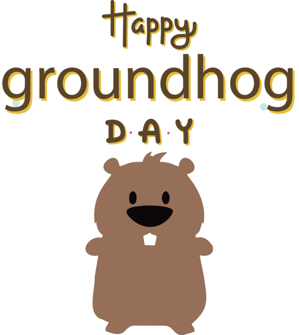 Transparent Groundhog Day Logo Cartoon Dog for Groundhog for Groundhog Day
