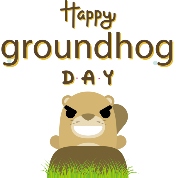 Transparent Groundhog Day Human Cat-like Logo for Groundhog for Groundhog Day